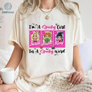 Hocus Pocus I'm A Spooky Girl In A Spooky World Png | Pink Doll Png | Hocus Pocus Pink Halloween | Sanderson Sister | Sublimation Designs