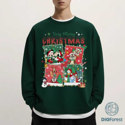 Disney Mickey & Friends Christmas PNG – Santa Chip & Dale Xmas PNG, Disneyland Christmas Trip 2025 Squad Design