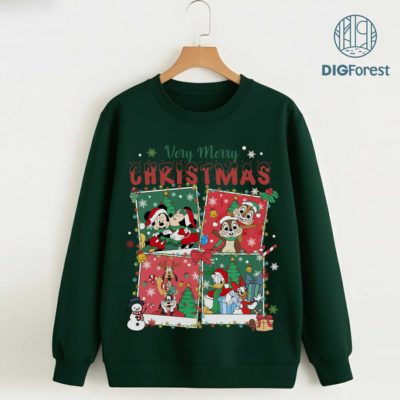 Disney Mickey & Friends Christmas PNG – Santa Chip & Dale Xmas PNG, Disneyland Christmas Trip 2025 Squad Design