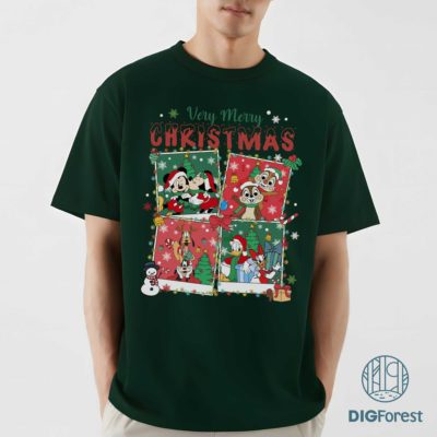 Disney Mickey & Friends Christmas PNG – Santa Chip & Dale Xmas PNG, Disneyland Christmas Trip 2025 Squad Design