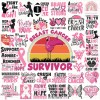 Stronger Than Cancer SVG Tumbler | Cancer Awareness 20oz Tumbler Wrap | Pink Ribbon Tumbler Wrap | Cancer Survivor | Breast Cancer Gift