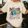 Disney Princess Let's Go Girls PNG, Disneyland Princess Vingtage T Shirt, Magic Kingdom, Walt Disneyworld, Girls Trip Shirts
