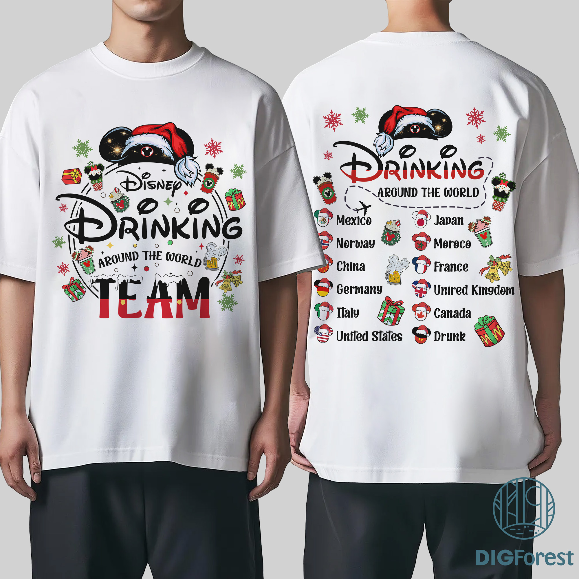 Drinking Around The World Christmas PNG - Mickey Ears Holiday PNG, Epcot Christmas Design, Disneyland Gift Drinking Around The World Christmas PNG - Mickey Ears Holiday PNG, Epcot Christmas Design, Disneyland Gift