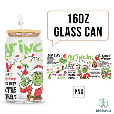 A Grinch Christmas Tumbler Wrap, 16oz Can Glass Wrap, Merry Grinchmas Can Glass, My Day Libbey Can Glass, Christmas Vibes, Christmas Wrap A Grinch Christmas Tumbler Wrap, 16oz Can Glass Wrap, Merry Grinchmas Can Glass, My Day Libbey Can Glass, Christmas Vibes, Christmas Wrap