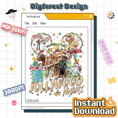 Vintage Disney Mickey Ears Christmas PNG - Hollywood Studios PNG, Walt Disney World Christmas Gift