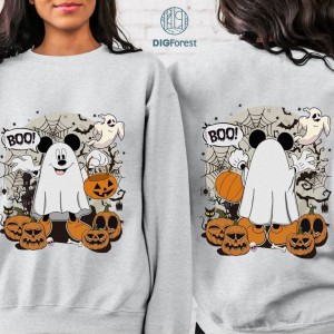 Disney Mickey Ghost Halloween Png, Retro Mickey Boo Halloween Shirt, Disneyland Halloween Png, Mickey Not So Scary Design, Trick or Treat Png, Digital Download