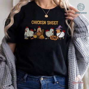 Halloween Chickens Png | Retro Halloween Design | Chicken Sheet Shirt | Chicken Lover Png |Western Halloween Png | Halloween Png