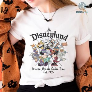Disneyland Halloween Where Dream Come True Png, Disney Mickey and Friends Halloween Png, Magic Kingdom, Mickey Not So Scary Shirt, Png Digital Download