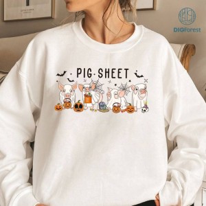 Halloween Ghost Pig Png | Pig Sheet Png | Pig Lover Gift Shirt | Retro Halloween Png | Spooky Season Png | Fall Png | Funny Halloween Png