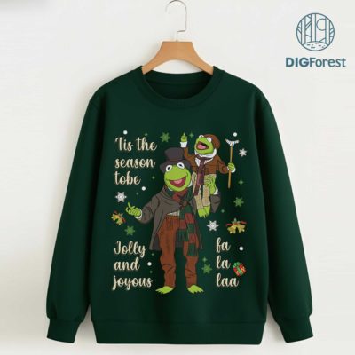 Muppet Christmas Carol Kermit PNG – Kermit the Frog Xmas Shirt, Very Merry Disneyland Trip Design