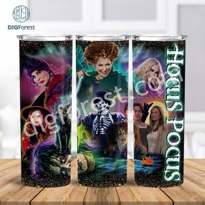 Hocus Pocus Tumbler, 20 oz Skinny Tumbler, Sanderson Sisters Tumbler PNG, Halloween Sublimation, The Sanderson Sister Halloween Tumbler Wrap