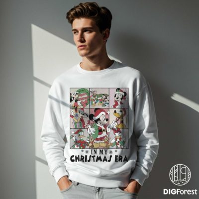 Disney Mickey In My Christmas Era PNG – Mickey & Friends Xmas Shirt, Disneyland Christmas 2025 Party Design Files