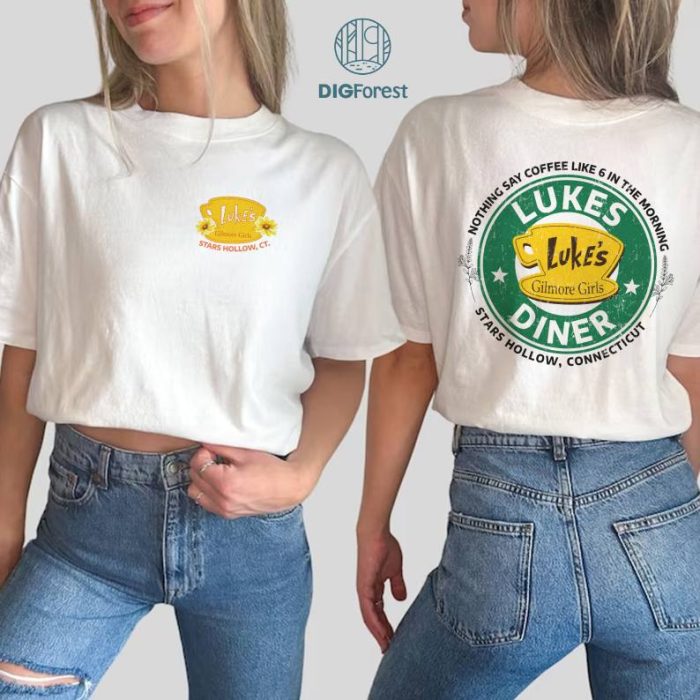 Retro Luke's Diner Stars Hollows Png, Luke's Diner Png, Stars Hollows Png Digital Download, Vintage Stars Hollow Shirt, Tv Show Gifts