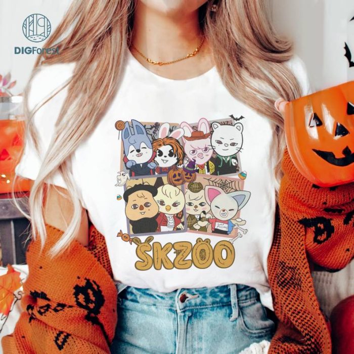 Stray Kids Skzoo Halloween Png, Kpop Stray Kids Halloween Digital Download, Skzoo Pumpkin Png, Stay Kpop Fan Gifts, Stray Kids Skzoo Merch Shirt