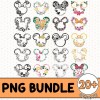 Flowers Disney Minnie Ears Bundle Png Files, Minnie Ears Clipart, Mickey Minnie Png, Magic Kingdom Png, Walt Disneyworld Clipart, Digital Download