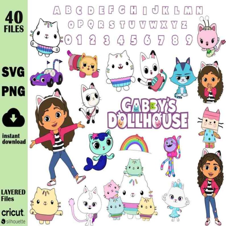 Gabbys Dollhouse Bundle Png Files, Gabbys Dollhouse Png, Gabbys ...