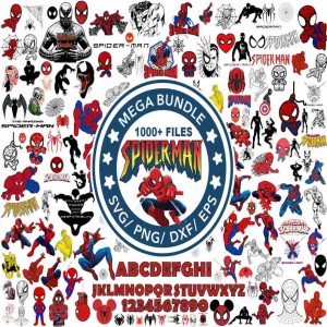 1000+ Spider Man Bundle Png, Spiderman Svg, Spider Man Alphabet Clipart, Avengers Superhero Png, Superhero Digital Download
