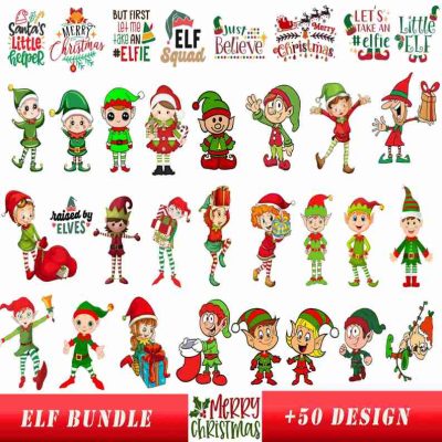 50+ Designs Christmas Elf Bundle Png, Christmas Png Files, Christmas Elves Clipart, Christmas Elf Png, Sublimation Designs