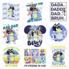 Blue Dog Cool Dad Bundle PNG, Bluey Family and Friends Digital Prints, Bluey Best Dad Digital Download, Running On Blue Dog Family