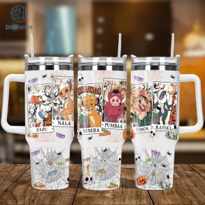 Disney The Lion King Tarot Cards 20Oz Thin Straight Tumbler Wrap | The Lion King Characters Png | Halloween Tarot Card| Instant Download