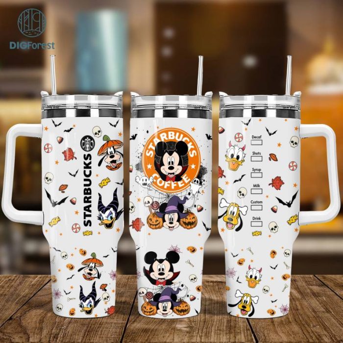 Disney Character Halloween 40 oz 2 piece Tumbler Wrap, 40oz Sublimation Design, Seamless 40oz Tumbler Wrap, Sublimation Downloads PNG