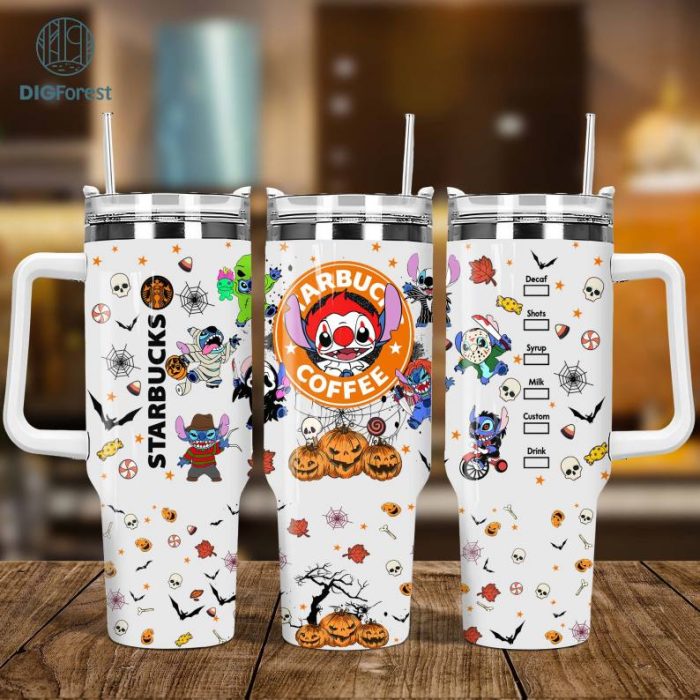 Horror Tumbler Wrap Png, 40oz Disney Cartoon Tumbler, 40oz Tumbler, Halloween Sublimation, Horror Movie, Horror Characters, Png Instant Download