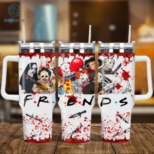 Horror Characters 2 pieces 40oz Tumbler Png, Movies Characters 40oz Tumbler Wrap Png, Horror Halloween Tumbler 40oz Png Sublimation Designs