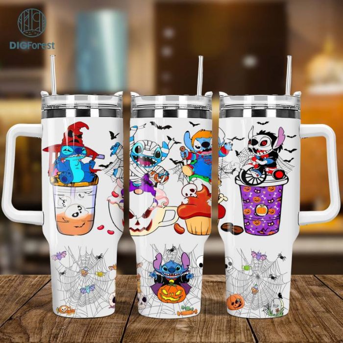 Disney Halloween Movies 40oz Tumbler Sublimation Designs Wrap Png | Horror Characters, 2 pieces 40oz Tumbler Wrap Png | Digital Download