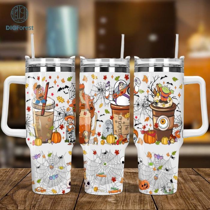 Disney Toy Story Halloween Team 40oz tumbler wrap, Toy Story Scary characters, 40oz tumbler Wrap, Spooky Halloween Costume, Trick r Treat Wrap PNG