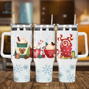 Christmas Coffee Cup 40oz Tumbler PNG, Iced Coffee Cup 40oz Tumbler, Winter Coffee Cup Tumbler Png