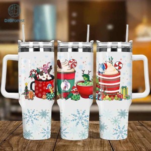 Christmas Disney Inside Out Coffee 40oz Tumbler PNG, Iced Christmas Coffee 40oz Tumbler, Winter Coffee Cup Tumbler Png