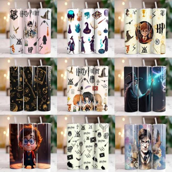 90+ Harry Tumbler Wrap Bundle | 20 oz Potter Tumbler PNG Image Sublimation | Harry Magic Tumbler | HP Wizard Tumbler | Cartoon Wrap Design