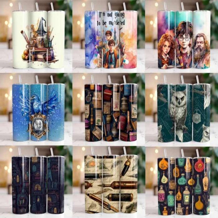 90+ Harry Tumbler Wrap Bundle | 20 oz Potter Tumbler PNG Image Sublimation | Harry Magic Tumbler | HP Wizard Tumbler | Cartoon Wrap Design