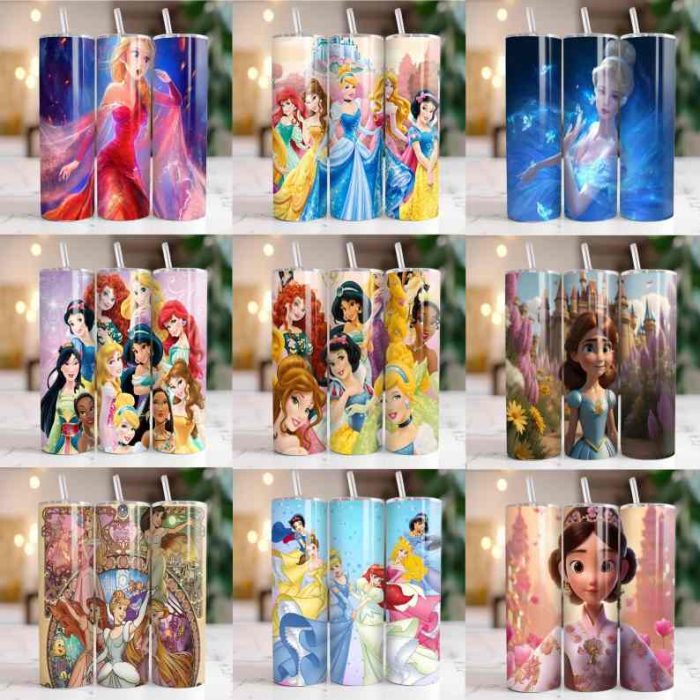 100+ Disney Princess Tumbler Wrap Bundle | 20 oz Princess Tumbler PNG Image Sublimation | Princess Tumbler Tumbler Cup | Cartoon Tumbler Wrap