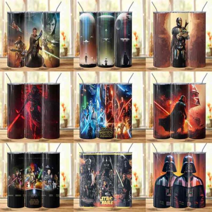 55+ Star Wars Tumbler Wrap Bundle, Star Wars Quencher Tumbler Sublimation, 20 oz Star Wars Png, Star Wars tumbler Design, Baby Yoda Tumbler