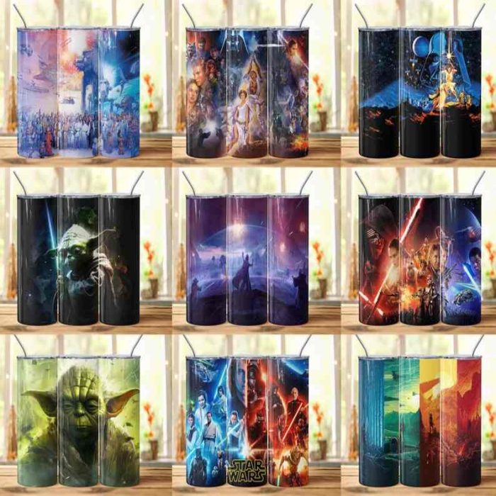 55+ Star Wars Tumbler Wrap Bundle, Star Wars Quencher Tumbler Sublimation, 20 oz Star Wars Png, Star Wars tumbler Design, Baby Yoda Tumbler