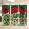 3D Inflated Christmas Grinch Png, Grinch Christmas Tumbler Design Skinny Tumbler 20oz, Grinch Design