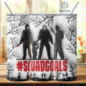3D Inflated Squadgoals Horror Movie Halloween, Horror Tumbler Wrap, Horror Halloween Tumbler, Horror Movie, Scary Movie, Squadgoals Movie