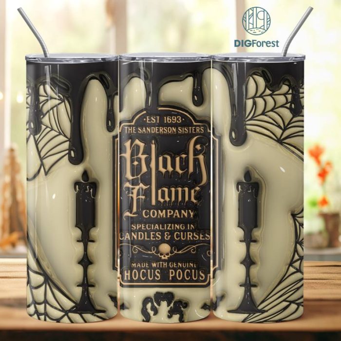 3D Inflated Puffy Hocus Pocus Tumbler Wrap Halloween, Halloween Design 20oz Tumbler Png, Horror Halloween Tumbler Design Skinny Tumbler 20oz