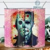 Horror characters Tumbler Wrap , Jason Halloween 20 oz Skinny Tumbler, Horror Movies Tumbler Sublimation Png, Straight & Tapered Sublimation