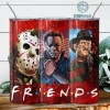 Horror Characters Friends Tumbler 20 oz Skinny, Tumbler Sublimation Designs, Friends Horror Movies Icons Art film PNG, Digital Downloads