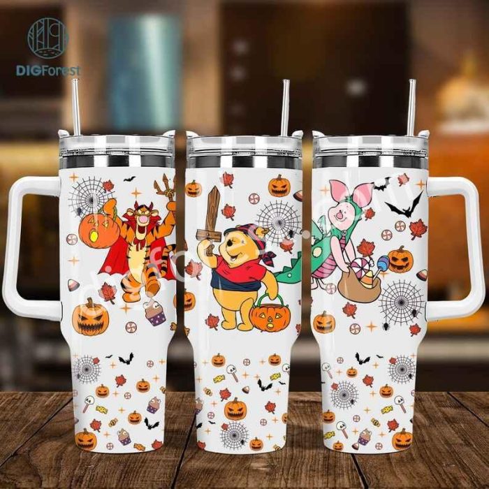 Disney Bear and Friends 40oz 2 piece Tumbler Wrap, 40oz Sublimation Design, Seamless 40oz Tumbler Wrap, Halloween 40oz Tumbler Png Sublimation