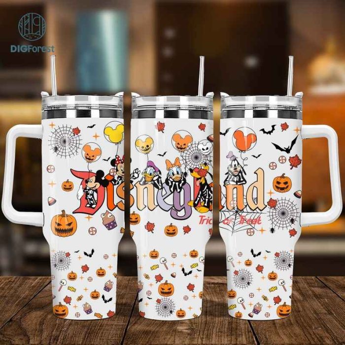 Disney Cartoon Characters 40oz Tumbler Wrap Png, Cartoon 2 pieces 40oz Tumbler Png, Halloween Cartoon Tumbler 40oz Png Sublimation Designs