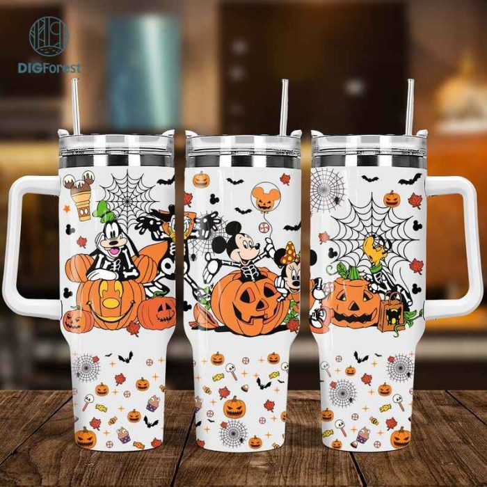 Halloween Tumbler 40oz Tumbler Wrap, Disney Cute Ghost Pumpkin Tumbler, Halloween Png, Fall Vibes, Spooky season Tumbler,40oz tumbler Png Download