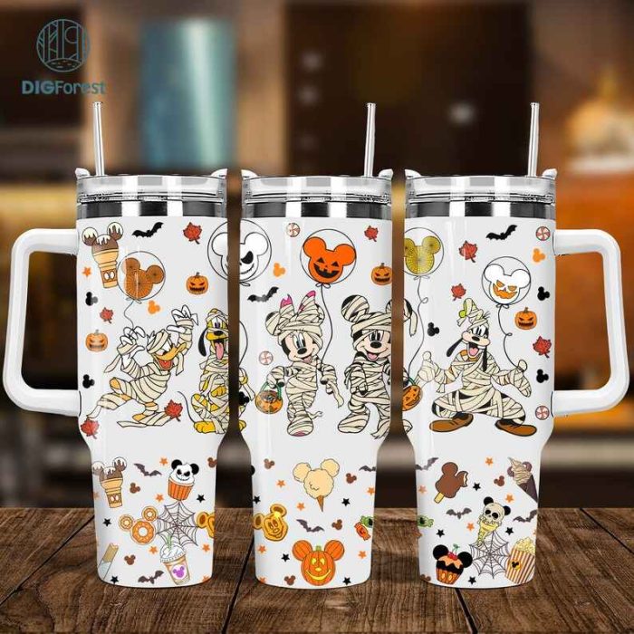 Disney Halloween Tumbler, 40oz Tumbler Wrap, Cute Ghost Pumpkin Tumbler, Halloween Png, Fall Vibes, Spooky season Tumbler,40oz tumbler Png wrap