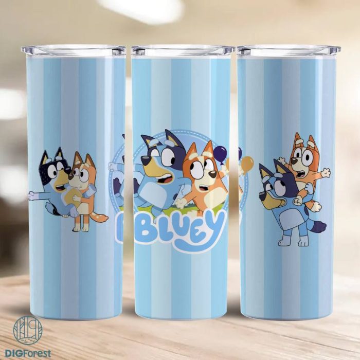 Bluey Bingo Tumbler Wrap Png, 20oz Skinny Tumbler Wrap, 20oz Tumbler Png Sublimation Design, Digital Designs Template File