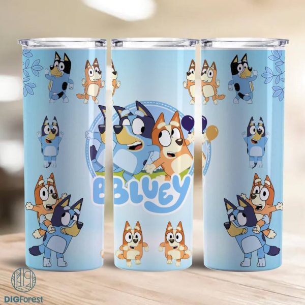 Bluey Tumbler Wrap Png Sublimation Png, Bluey Bingo 20oz Skinny Tumbler ...