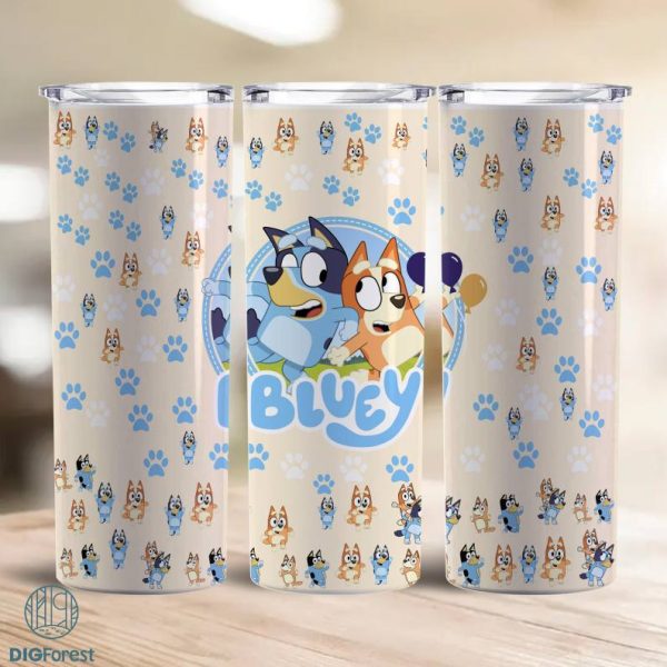 Bluey Bingo 20oz Skinny Tumbler Wrap, Bluey Tumbler Wrap Png ...