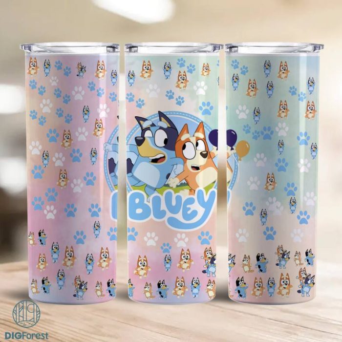 20oz Bluey Bingo Tumbler Sublimation Design, Bluey Tumbler Wrap Png Sublimation Png, Bluey Bingo 20oz Skinny Tumbler Wrap, Digital Designs Template File