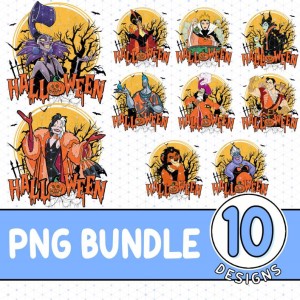 Disneyland Villains Png, Bad Witches Club Png, Villains Halloween, Disneyland Halloween 2023, Halloween Matching Group, Sublimation Designs